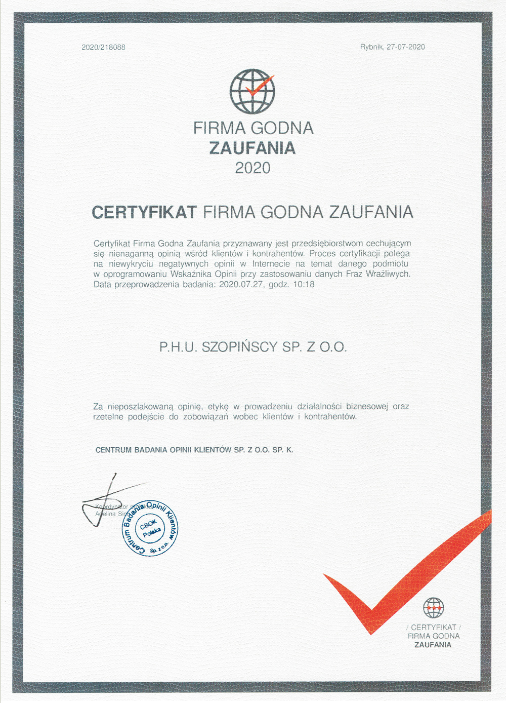 certyfika-Firma-Godna-Zaufania-2020-MG-Szopińscy-Chojnice