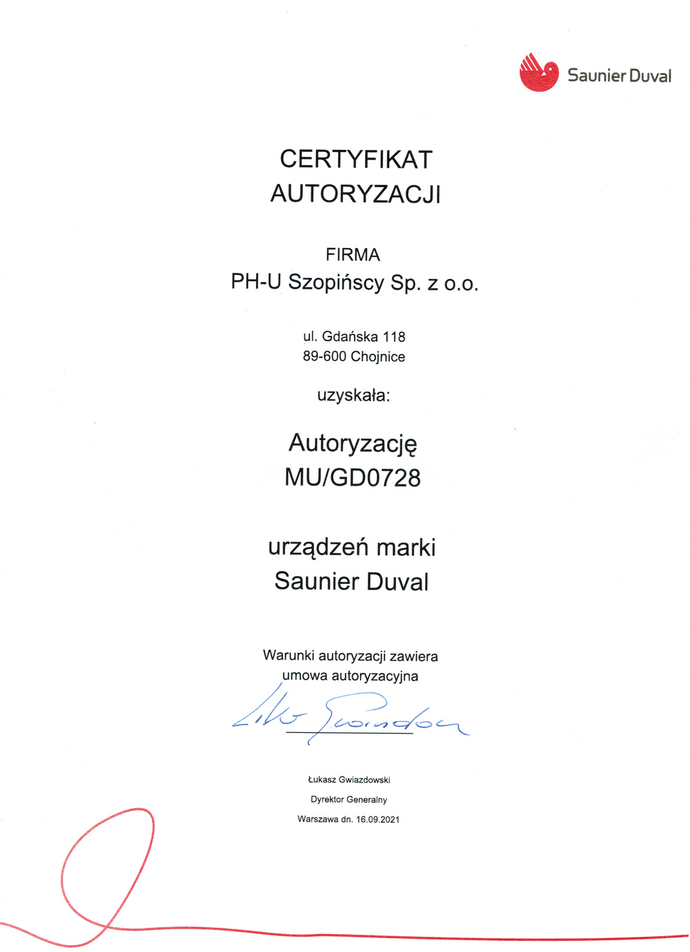 certyfika-Saunier-Duval-2021-MG-Szopińscy-Chojnice